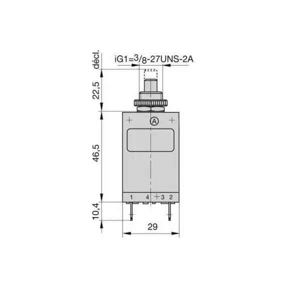 Disjoncteur à bouton-poussoir 20A - ETA 257