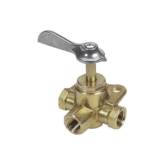 Robinet de carburant en laiton à 3 voies - 3/8 NPT