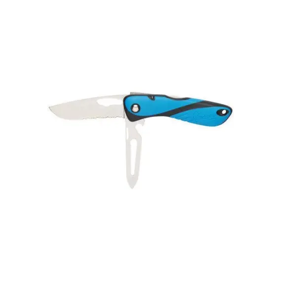 Couteau offshore - lame crantée et outil de sertissage