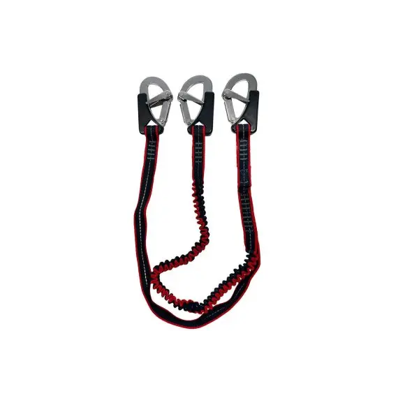 Sangle élastique de sécurité en mer - 3 mousquetons