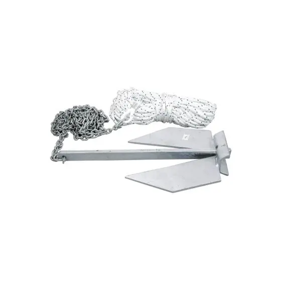 Flat Anchor Kit - 7kg with Chain and Rope