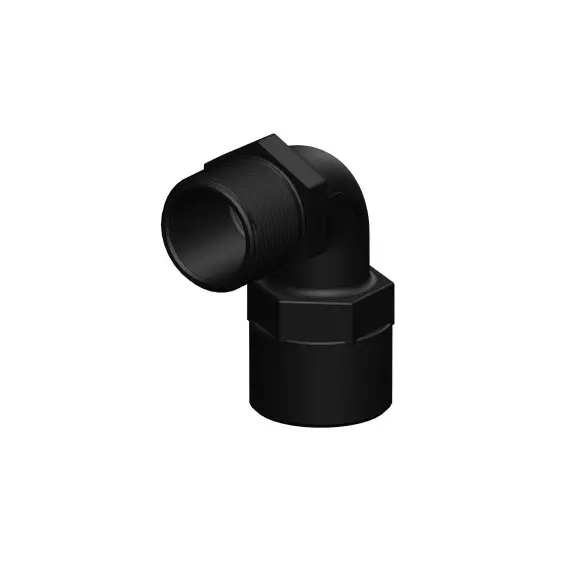 Coude fileté à 90° - 11/4 BSP - Noir