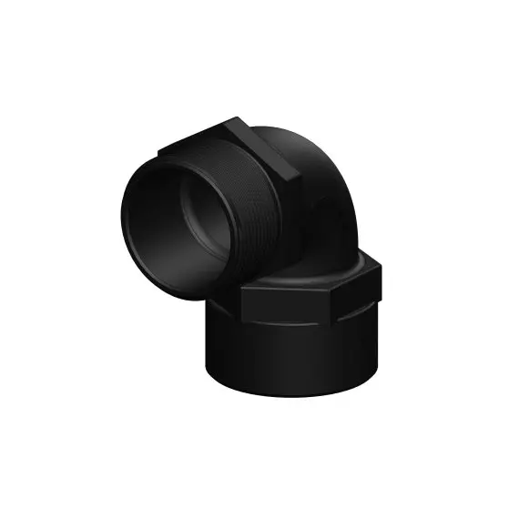Connecteur coude à 90° - 2 BSP - Noir