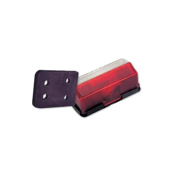 Lateral red/white side light with mounting plate