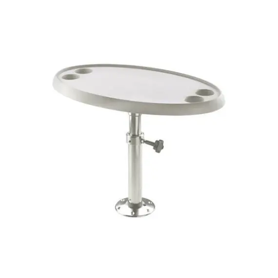 Oval Table 76x45cm - Adjustable/Removable Leg