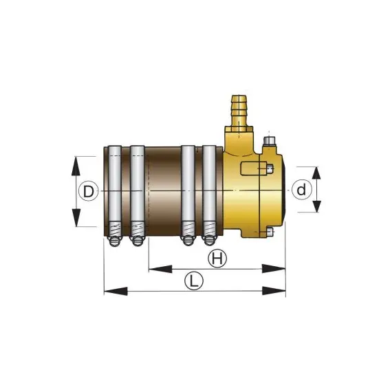 Presse-étoupe flexible Ø45mm - Double joint détanchéité